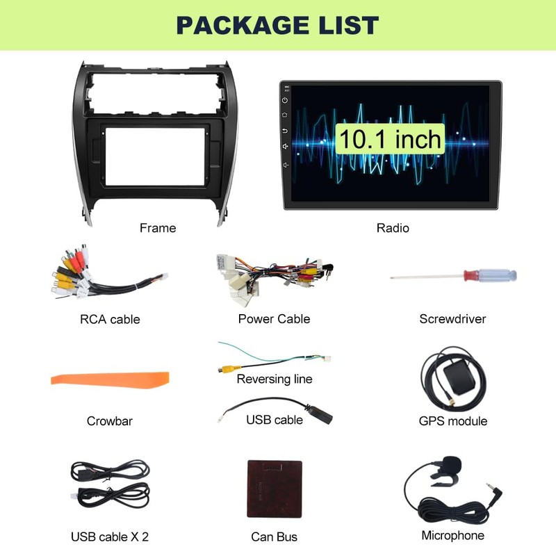 Pyniro Car Radio Stereo for Toyota Camry 2012-2015 Android 13