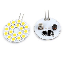 Qtqgoitem 2 Pcs Sdie Pin G4 Warm White 5050 SMD 18 LED Bulb Light Lamp Internal (Model: c7a 9a9 ad1 7d8 f6d)
