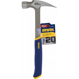 IRWIN 20 Oz Claw Hammer With Forged Steel Head Pro Touch Grip And Magnetic Nail Holder