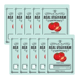 Forderskin Superfood Real Veggie Farm Double Shot Mask 23ml (10 sheets) Tomato / 포더스킨 슈퍼푸드 리얼 베지팜 더블 샷 마스크 23ml (10매) 토마토