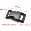 HONGCI 30PCS Side Release Plastic Mini Buckles 15mm(5/8") Inch Black-Great