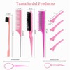 Peine de Triple Burla, 10 Pcs para Peinar Cabello, Kit
