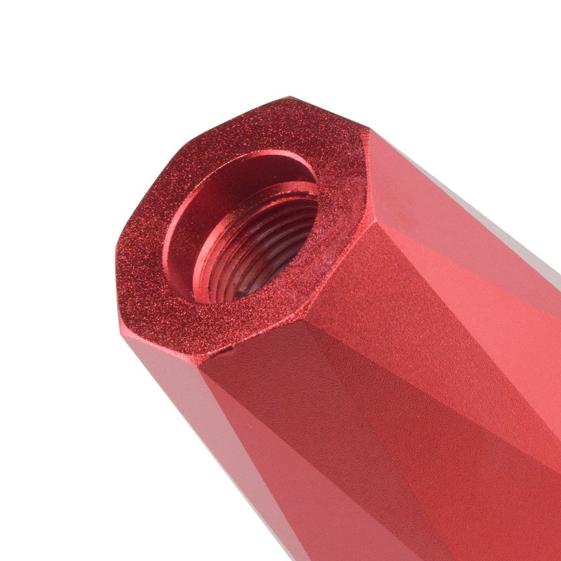 EZAUTO WRAP Universal Red Diamond Shifter Chrome Aluminum Automatic Shift