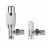 TC Angled Thermostatic Radiator Valve TRV & Lockshield 15mm x