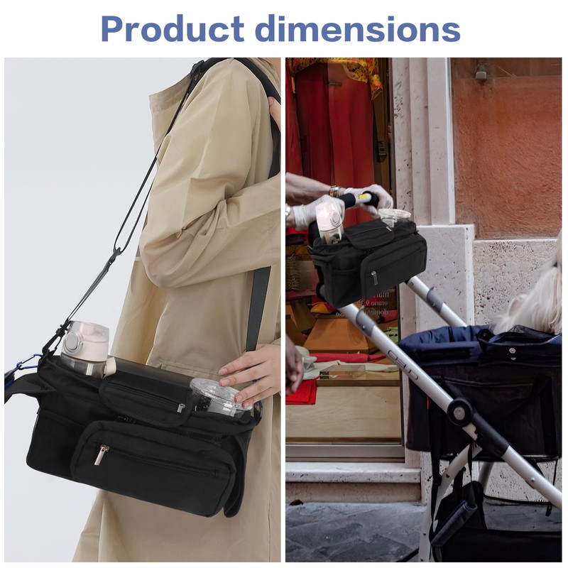 Dog Stroller Bag with Shoulder Strap, Universal Dog Stroller Caddy