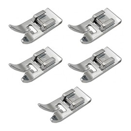 JZK 5pcs Sewing Machine Presser Foot, zipper feet, Straight Stitch Foot for Sewing Machine, Universal general purpose Zig Zag Foot for Domestic Sewing Machines