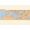 24"x36" Gallery Poster, cia map of the Mediterranean sea basin