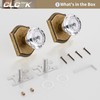 CLCTK Crystal Glass Dummy Door Knob, Hall and Closet Antique