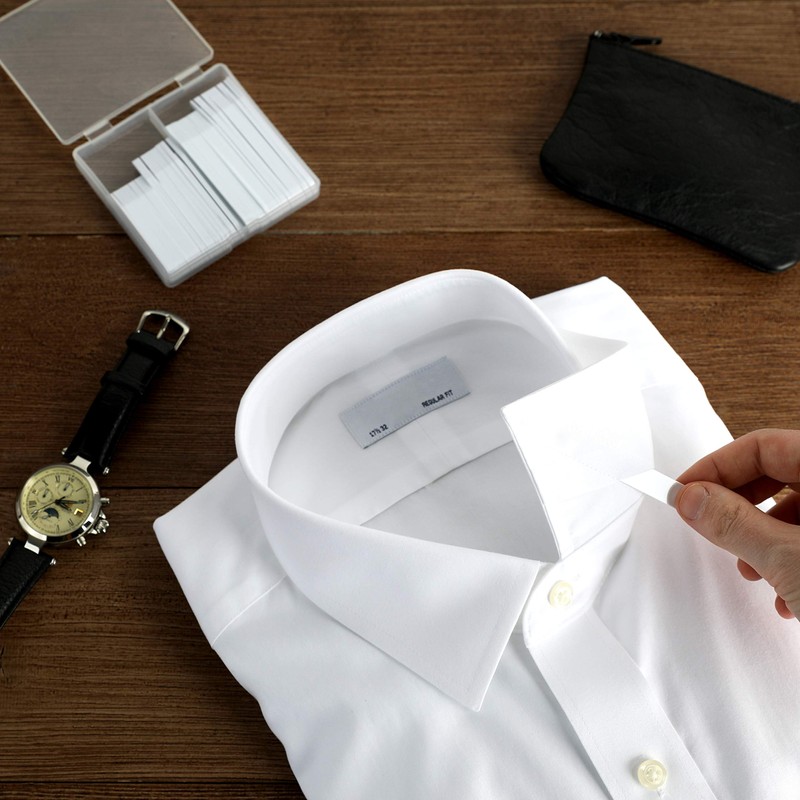 100 Plastic Collar Stays For Men Dress Shirt in Plastic