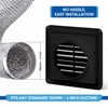100mm (4 Inch) Square Vent Cover - Black 155mm x