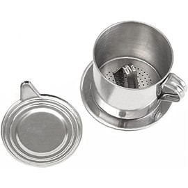 1 Set Vietnamese Coffee Filter Stainless Steel Coffee Pot Drip Infuse Cup Brewing Teapot No Need Paper Drip Coffee Pot Machine Filter Attractive Processing, Reusable Filters