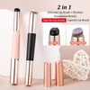 2 Pieces Reusable Dual Ended Silicone Lip Brush with Cap,