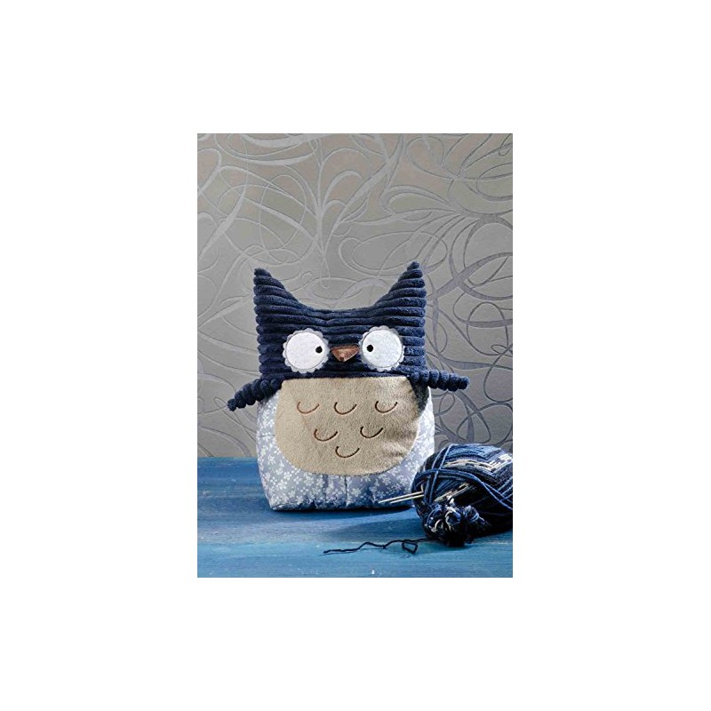 Glorex 0 4640-1 - Cuddly Toy for Self-Stuffing, Owl Sana,
