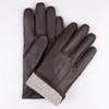 MGGMOKAY Men's Cashmere Lined Leather Gloves, Brown (touchscreen)