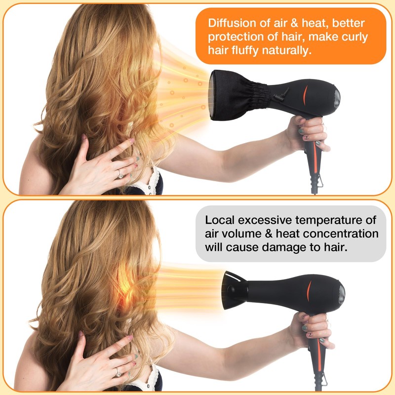 Noverlife Hair Dryer Diffuser, Universal Difuser Cap for Hair Dryer