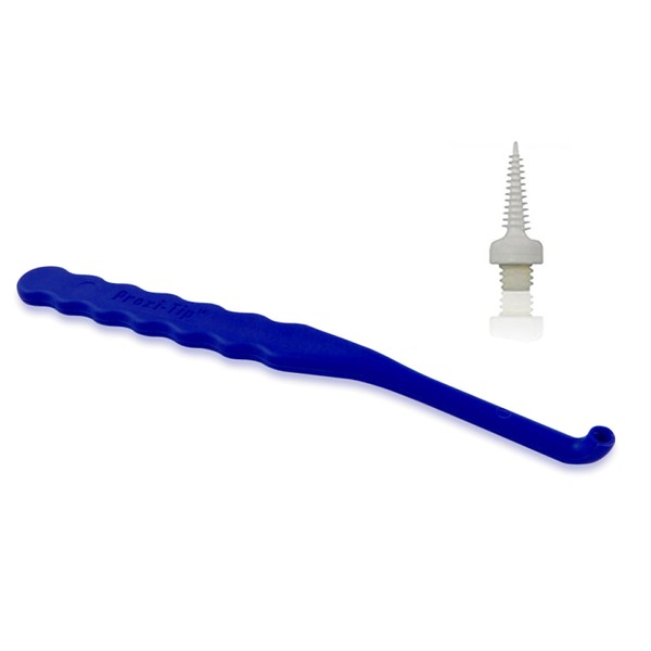 Interdental Brush Handle With 24 Proxi Tips - Dental Floss Alternative for Implants, Bridges, and Orthodontics