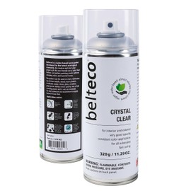 BELTECO Crystal Clear Semi Gloss Spray Paint | Water based & Odorless | Eco-Friendly & Vegan | Weather & UV-Resistant | For all Substrates | Fast Drying with High Coverage | For Indoor/Outdoor Use