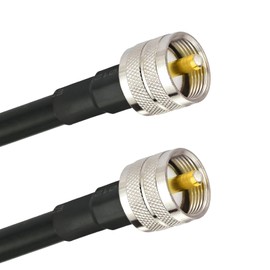 Superbat CB Coax Cable 50ft PL-259 UHF Male Coax Cable Low Loss 50 ohm CB Cable KSR400 UHF Coaxial Cable for Ham Radio CB Amateur Radio SWR Meter Antenna Analyzer