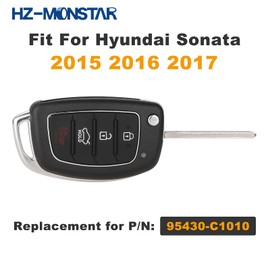 HZ-MONSTAR Keyless Entry Remote Key Fob Compatible with Hyundai Sonata 2015 2016 2017, Key Fob Keyless Entry 433MHz 4 Buttons, P/N: 95430-C1010/433 MHz TQ8-RKE-4F16