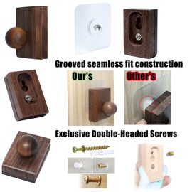 ANFU Wall Clip for Hanging and Display Tapestry, Blanket, Fabric, Quilt, Rug (4, Walnut)