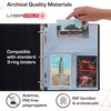 BCW Laserweld 3-Pocket 4x6 Photo Sleeves for 3 Ring Binder