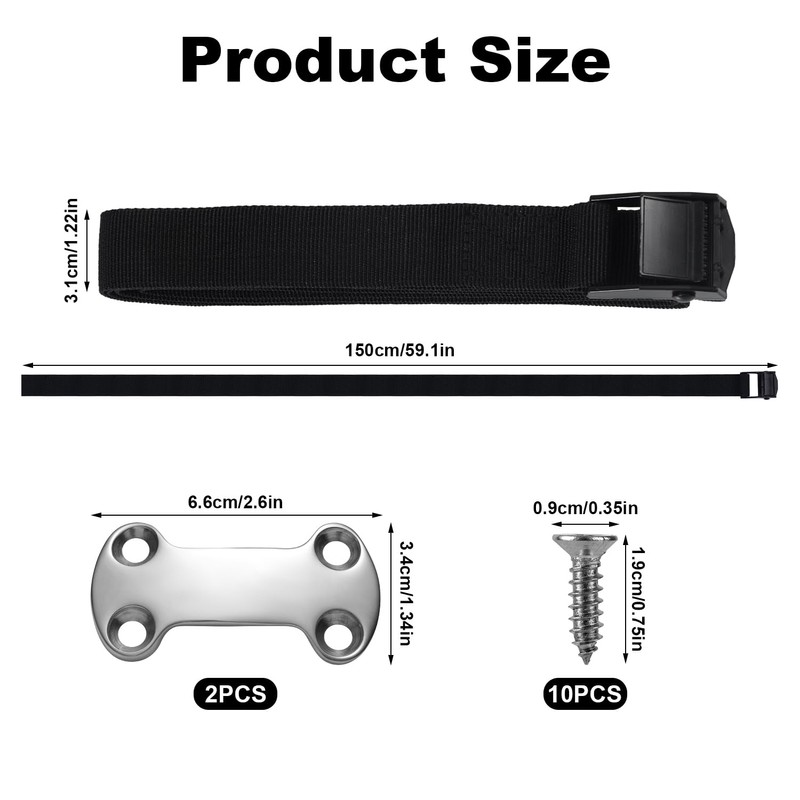 BOXOB Cooler Tie Down Kit, Straps for Fixed Coolers to