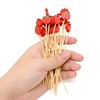 Honbay 100PCS Tomato Bamboo Cocktail Picks Fruit Food Hamburger Toothpicks