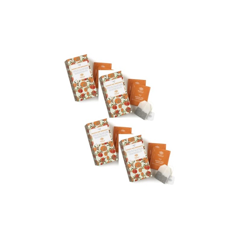 Whittard Mango & Bergamot Flavored Green Tea - 4 x