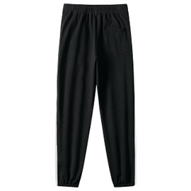 Chrisuno Men's Mens Sweatpants with Pockets Tear Away Basketball Pants Loose Fit Active Sweatpants Casual Workout Black S