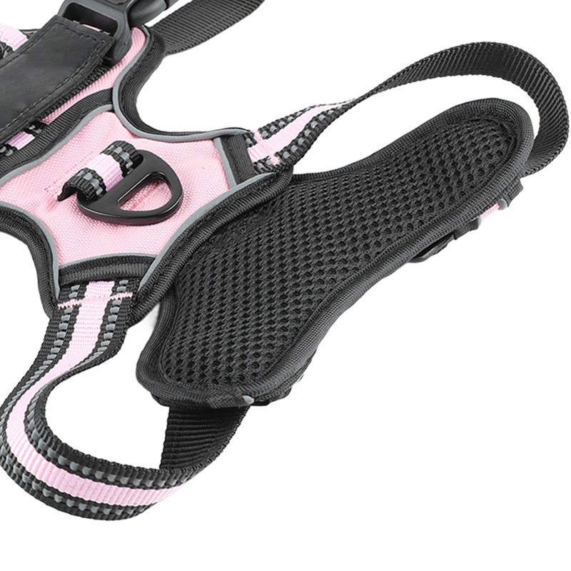 Dog Harness Double Layers Adjsutable Breathable Mesh Reflective Escape Proof