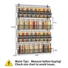 X-cosrack 4 Pack Spice Rack Wall Mount, Upgraded Connectable Seasoning