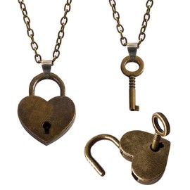 Tucireat Pack of 2 Padlock Antique Vintage with Key Mini Vintage Love Lock Mini Lock Padlock Antique Lock with Key Heart Love Lock Heart Locker for Diary