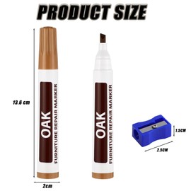 7PCS Wood Fill Repair Kit, Furniture Multicolor Touch Up Repair Pens, Perfect Wood Repair Kit with Sharpener, for Stains, Scratches, Floors, Tables, Desks, Bedposts, Touch Ups