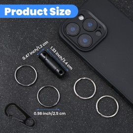 Heclia Quick Release Keychain, Detachable Pull Apart Key Ring with 4 Split Rings & Swivel Hooks, Anti-Lost Safety Keychain for Keys, Bag, Belt, Car Accessories, Durable & Easy to Use Key Holder