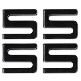 Alera ALE Wire Shelving S Hooks, Metal, Black (Pack of 4 Hooks)