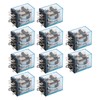 10Pcs Coil Power Relay Small Intermediate Electromagnetic 8 Pin 2