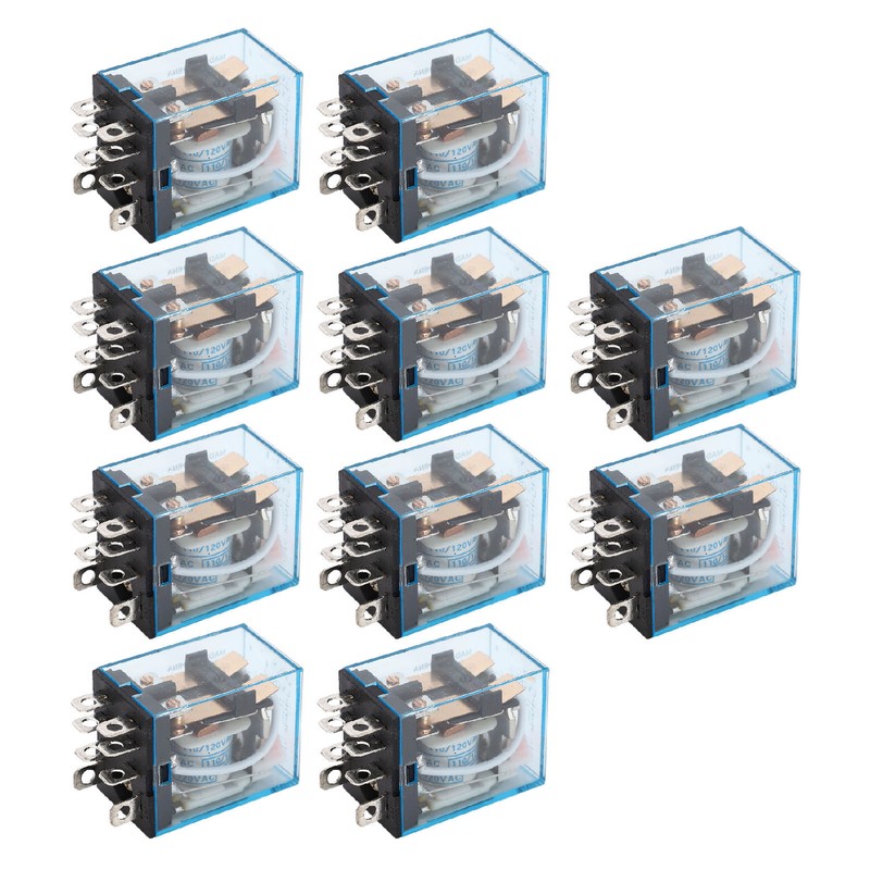 10Pcs Coil Power Relay Small Intermediate Electromagnetic 8 Pin 2
