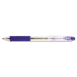 Pentel BK93C R.S.V.P. RT Retractable Ballpoint Pen, 1mm, Clear Barrel, Blue Ink, Dozen