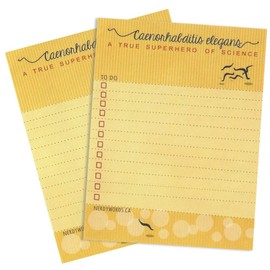 Roundworm (Caenorhabditis elegans, C. elegans) to Do List and Lined Notepad (2-Pack) by Nerdy Words …