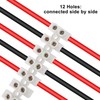6 Pcs Electrical Connector Blocks 3A 15A 12 Way Dual