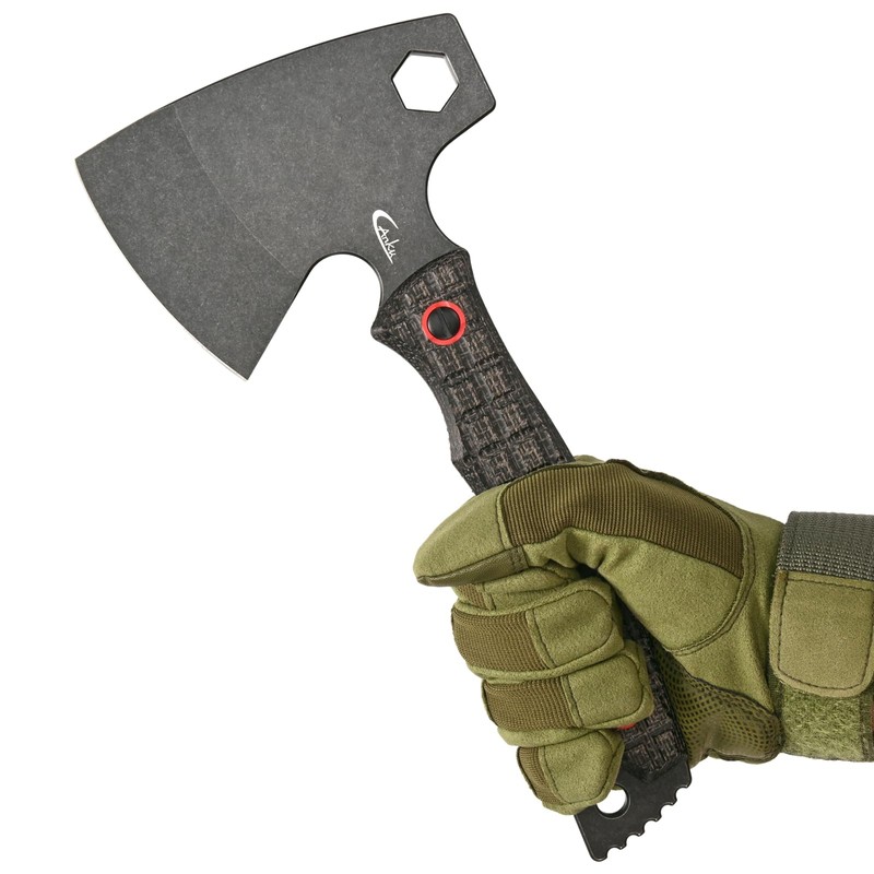 Ccanku C1393 Camping Hatchet Survival Axe,DC53 Steel Blade with Micarta