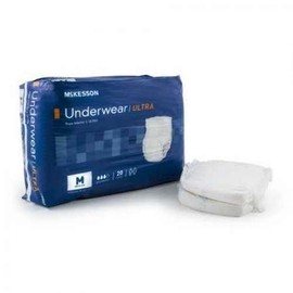 MCK Brand 83873100 Absorbent Underwear Mckesson Pull On Medium Disposable Ultra Absorbency Uwbmd Box Of 80 by McKesson