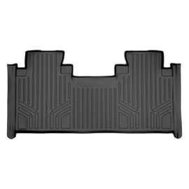 SMARTLINER Custom Floor Mats 2nd Row Liner Black for 2017-2022 Ford F-250 / F-350 Super Duty SuperCab with 1st Row Bench Seat