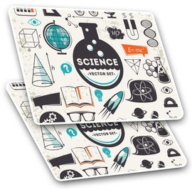 Rectangle Stickers(Set of 2) 7.5cm - Science Biology Chemistry Physics Student Fun Decals for Laptops,Tablets,Luggage,Scrap Booking,Fridges, 24161