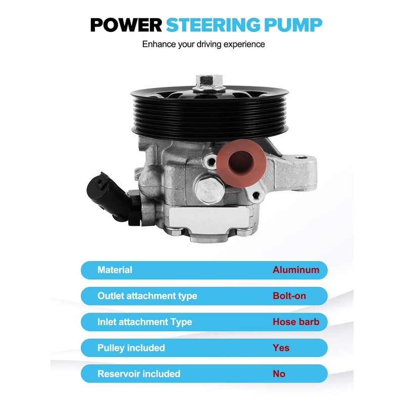 TAUTOY 21-5419 96-5419 Power Steering Pump with Pulley For Honda