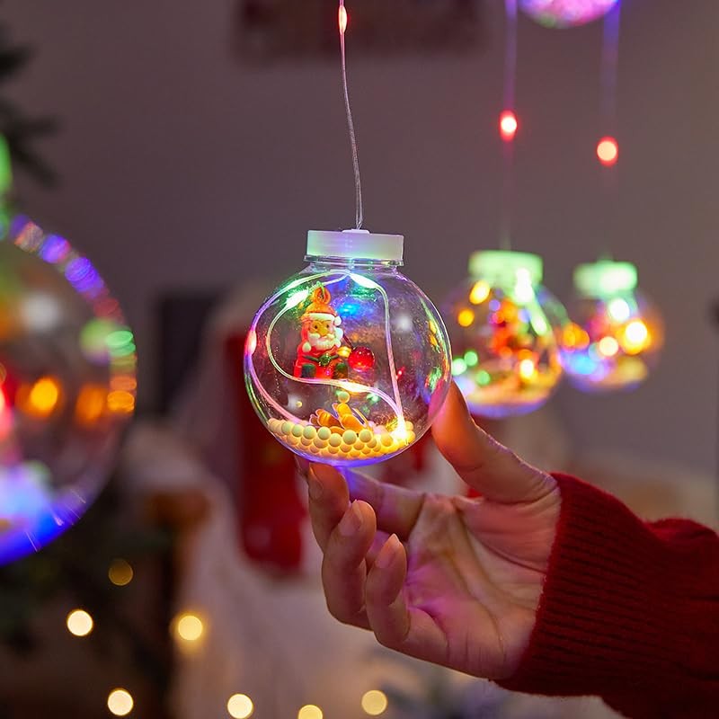 Frethind Wish Ball Curtain Lights: 118 in x 27.5 in