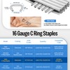 meite 16 Gauge 1/2" Hog Rings, Galvanized Hog Ring Staples