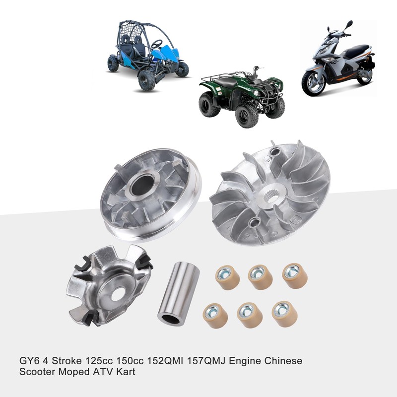 GOOFIT Motorcycle Complete Variator Roller Assembly Replacement For GY6 125cc