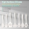 E-far Silicone Cooking Utensils Set, 7-Piece White Heat Resistant Kitchen