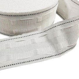 The Bead Shop 50mm 2 inch White Pencil Pleat Curtain Header Tape 5 Meters, Detachable Curtain (White, 50mm - 5 metres)